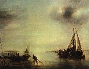 Jan van de Cappelle Becalmed Norge oil painting reproduction